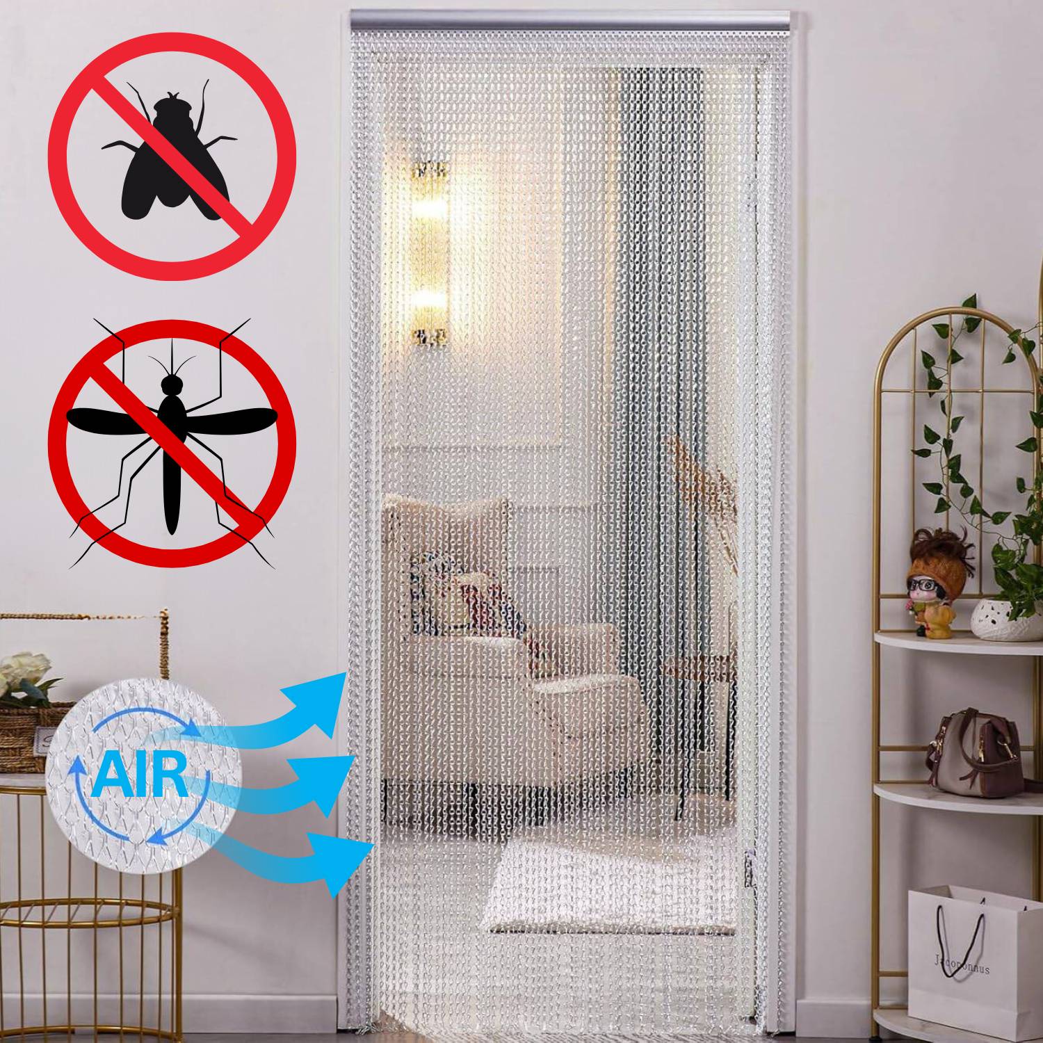 Chain Link Curtain - Black: image 10