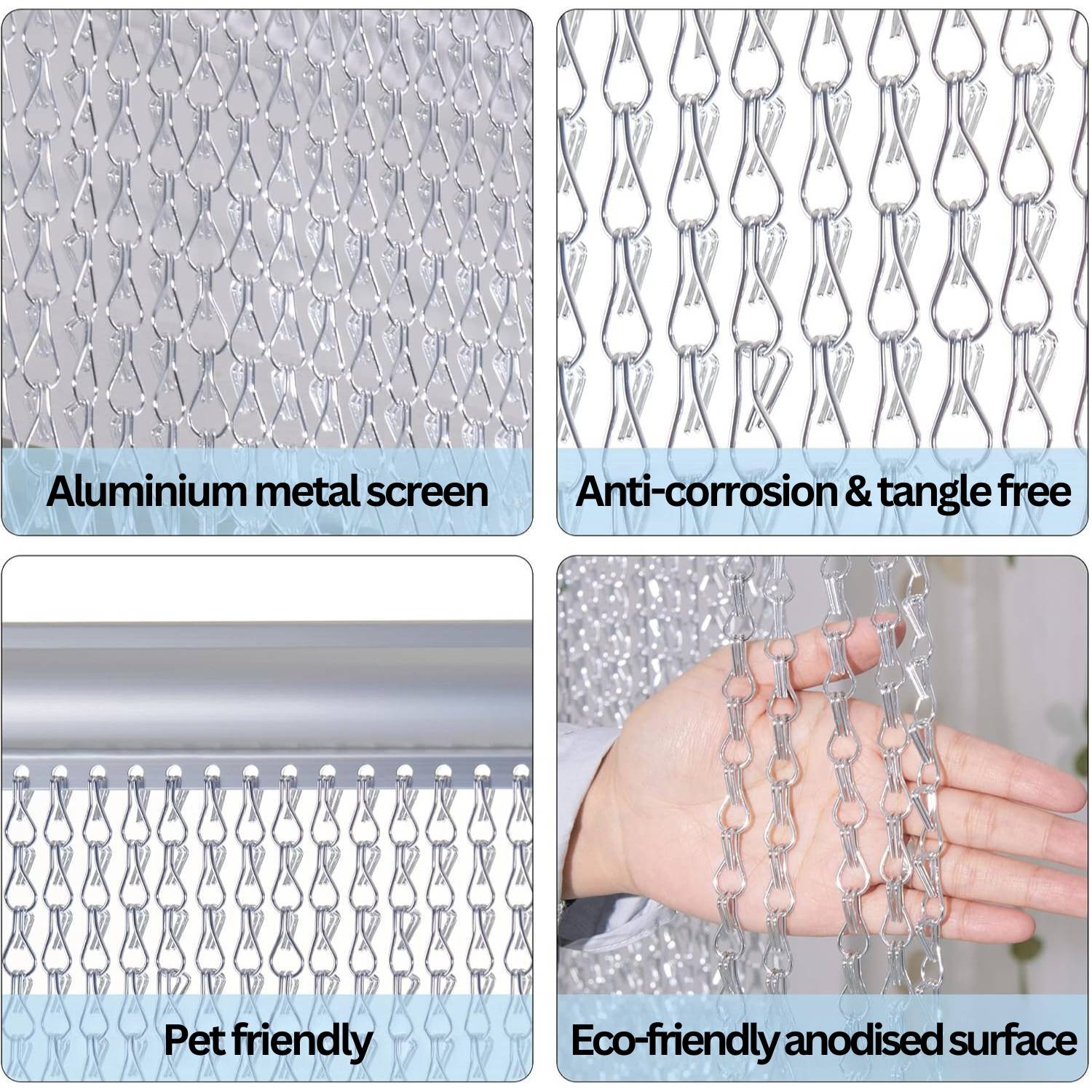 Chain Link Curtain - Black: image 9