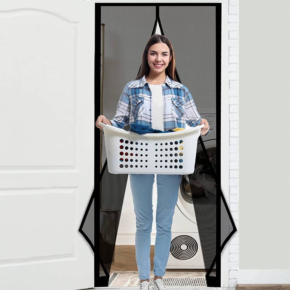 Magnetic Screen For Doors - Black / 60cm (W) x 210cm (H): image 6