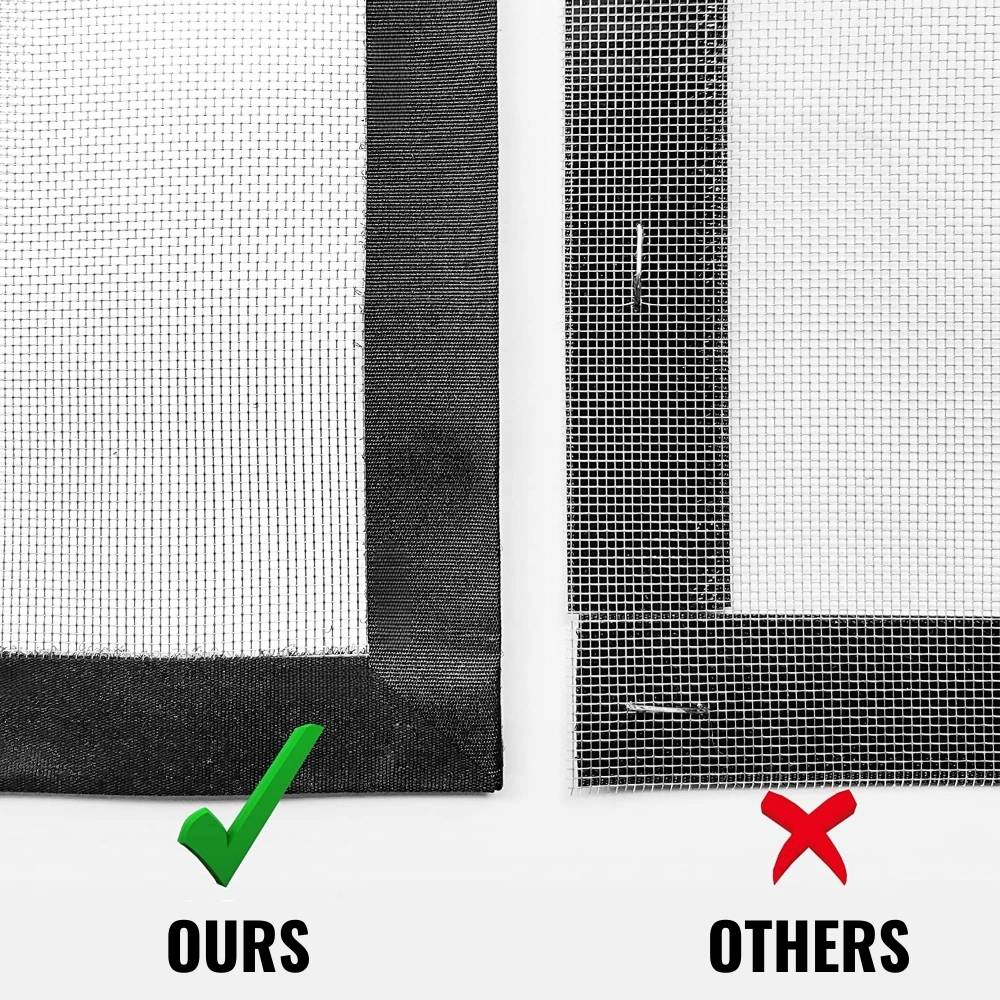 Velcro Window Screen - Black Edge / Standard Mesh (Grey) / 100cm x 100cm: image 3